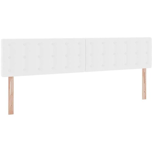  Krevet s od storage Čista bijela 200 x 200 cm Lažna koža Slike