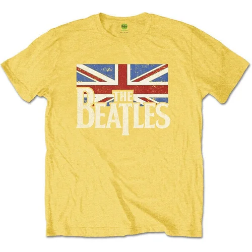 The Beatles Majica Drop T Logo & Vintage Flag Kids Yellow 9 - 10 let