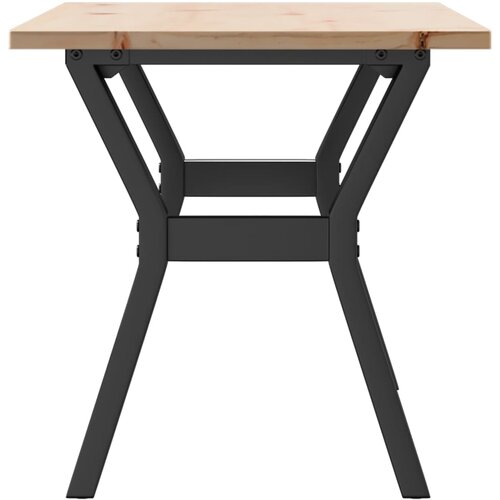  Stolić za kavu Y-oblika 100x50x45cm borovina i čelik Slike