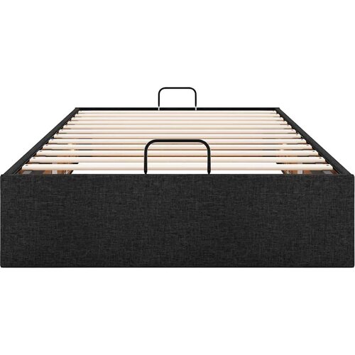 VidaXL otomanski okvir kreveta bez madraca crni 80x200 cm od tkanine Slike
