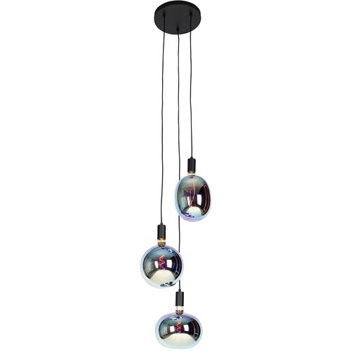 QAZQA Industriële hanglamp zwart incl. LED 3-lichts - Facil Cene