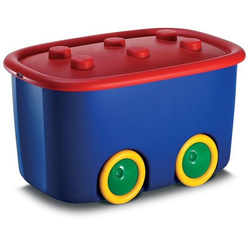 Kis Modra plastična otroška škatla za shranjevanje 58x39x32 cm Funny Box – Cene