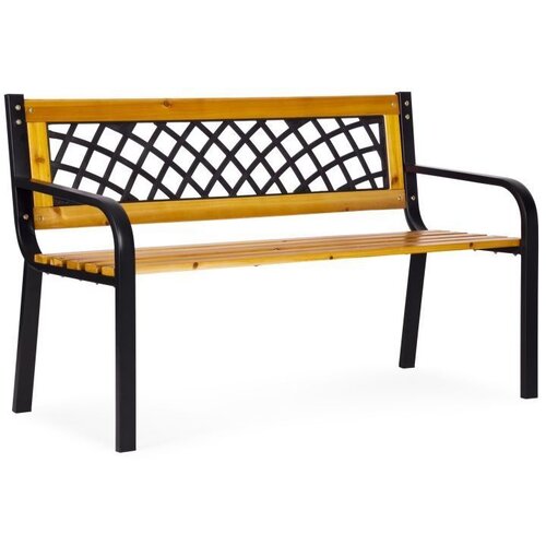 Multi Garden Drvena ba&scaron;tenska klupa sa re&scaron;etkastim naslonom 118&times;52 cm - Cene
