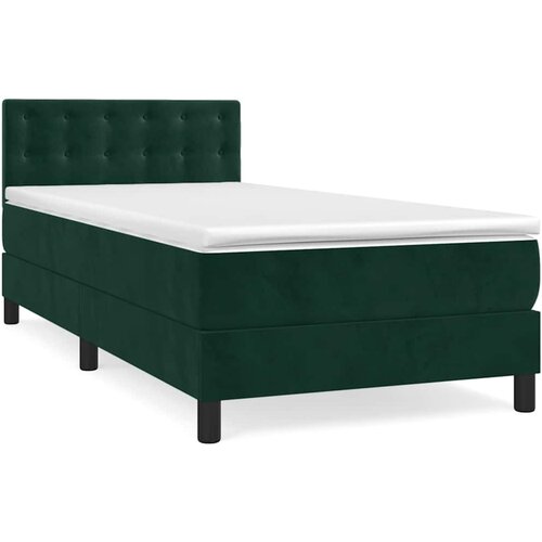 Box spring krevet s madracem tamnozeleni 80 x 200 cm bar&amp;scaron;unasti Slike
