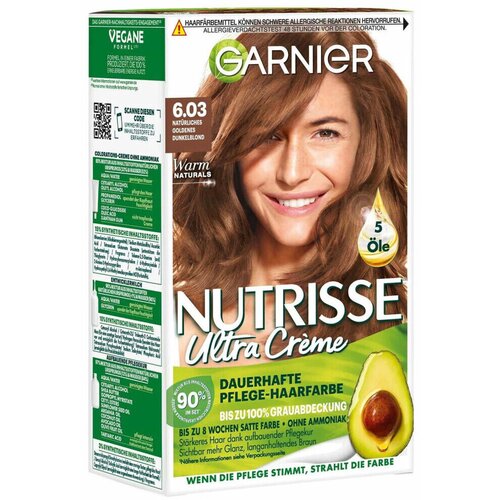 Garnier Barve za lase Nutrisse Ultra Creme Permanente Haarfarbe - 6.03 Blond Kostanjeva Slike