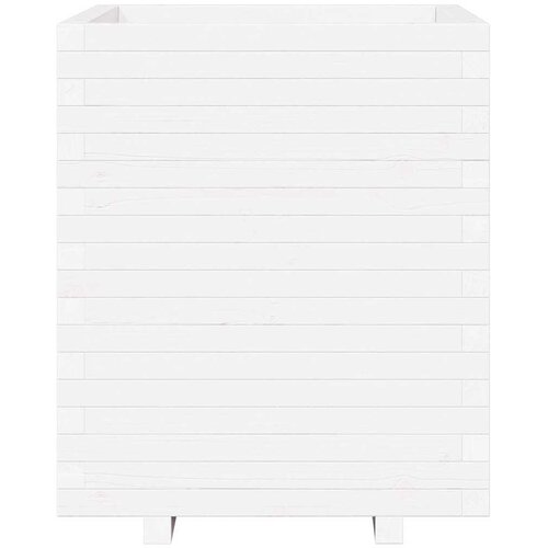  Vrtna sadilica bijela 60x60x72,5 cm od masivne borovine Slike
