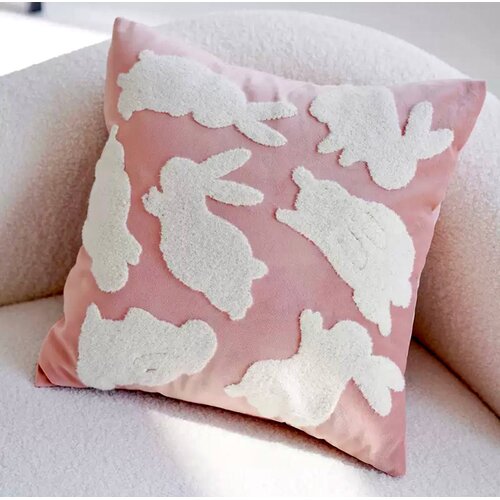 Amor - Décor Amor - Decor Dekorativna jastučnica, 45 x 45 cm, Roze - bela Cene