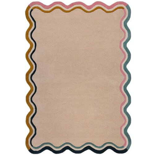 Flair Rugs Kremno bela ročno tkana volnena preproga 160x230 cm Leo Scallop &amp;ndash; Slike