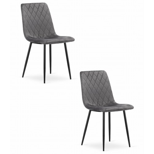 Brandless Stol TURIN - temno siv žamet x 2, (22030596) Slike