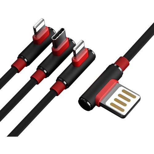 Proda Sparta USB - 2x Lightning / USB Typ C kutni kabel 5A 1m Cene