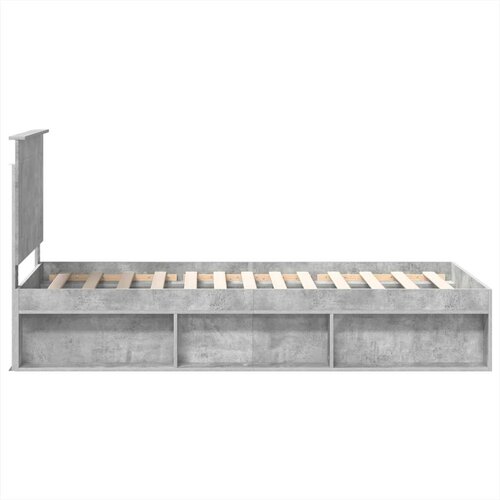  Okvir za krevet s uzglavljem Betonska siva 90 x 190 cm Slike