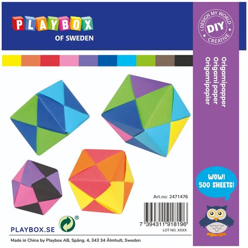 Playbox Origami papir set od 500 komada 15x15cm Cene