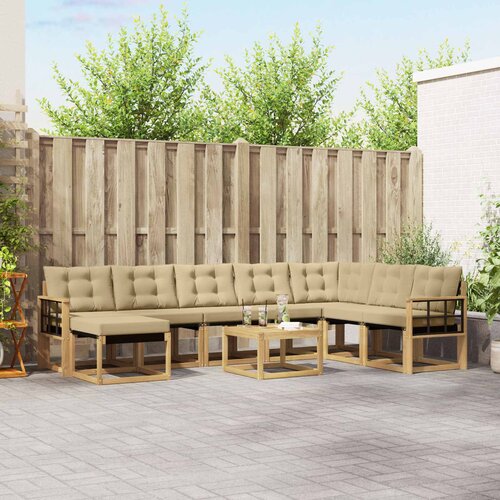  Set vanjskih sofa 9 kom. Bijela i bež Cijene