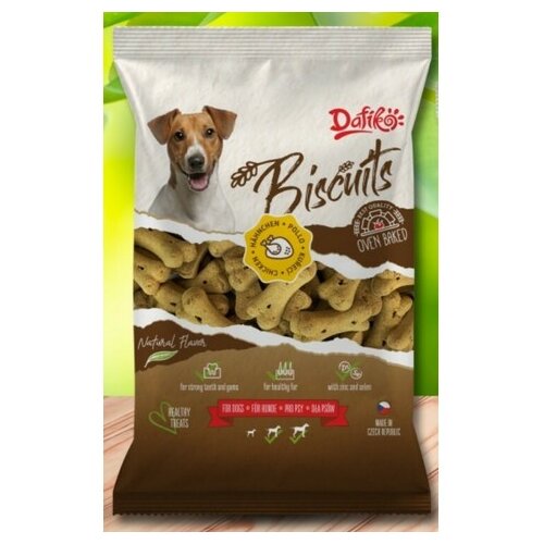 Dafiko dog biskvit koskice zivina 400g Slike