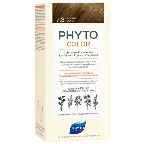 Phyto Color barva za lase brez amoniaka odtenek 7.3 Golden Blonde