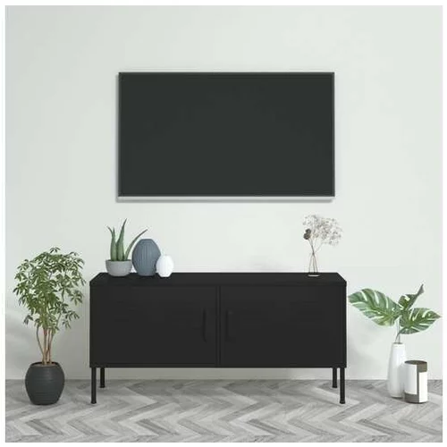  TV omarica črna 105x35x50 cm jeklo