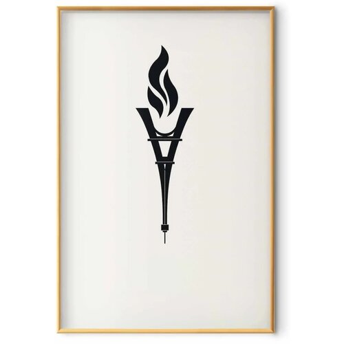  Plakat - Torch Shaped Like the Eiffel Tower 60x90 Zlatni okvir Slike