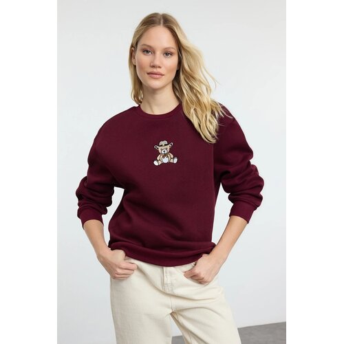 TRENDYOLMILLA ženski duks Twoaw25Sw00050, bordo Cene