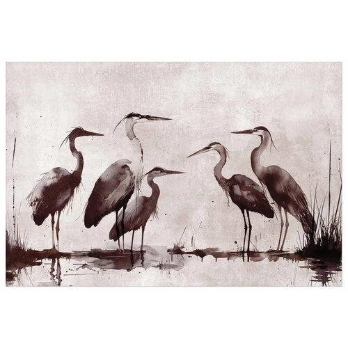  Plakat - Herons Painted in Ink 90x60 Bez okvira Slike