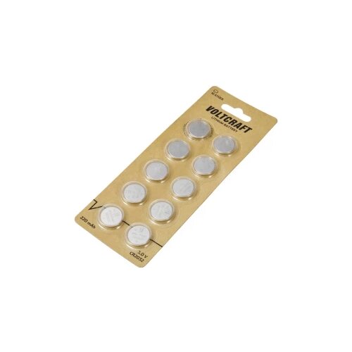 Voltcraft CR 2032 gumbasta baterija 3 V 220 mAh litijev VC-16107995 10 St. Slike