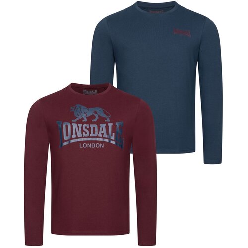 Lonsdale Men's long-sleeved shirt regular fit double pack Cene