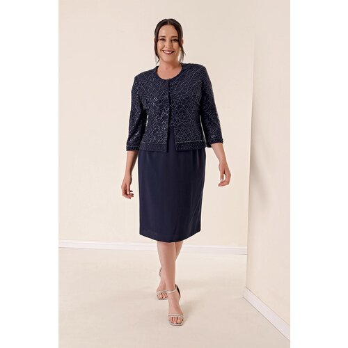 By Saygı Imported Crepe Griter Dress Jacket B.b. Suit Slike