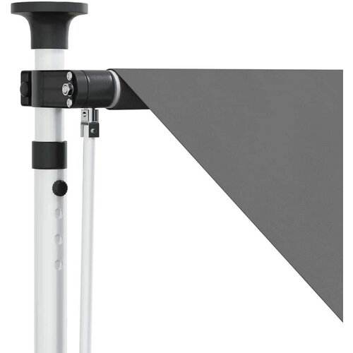  Ručno sklopiva tenda 180 g / m&amp;sup2; poliester s PU premazom - Svjetlosiva 200 cm Bijeli okvir Slike