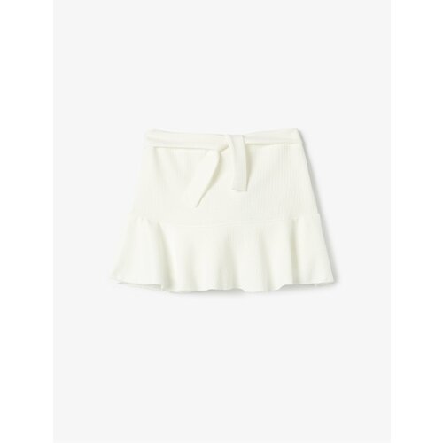 Koton Mini Short Skirt Relaxed Cut Tie Detail Elastic Waist Slike