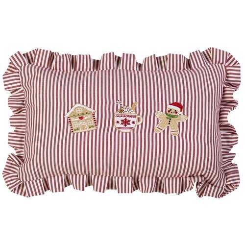 Catherine Lansfield Ukrasni jastuk s božićnim motivom 30x50 cm Christmas Gingerbread Stripe &amp;ndash; Slike