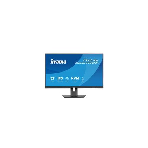 Iiyama 32&amp;quot; ips panel, 2560x1440, 350 cd/m2, usb-c dock (LAN/95W pd/dp-out, kvm), usb 3x3.2+1xC, 1ms mprt, 15cm height adj stand, hdmi, displayport, speakers XUB3297QSNP-B1 Slike