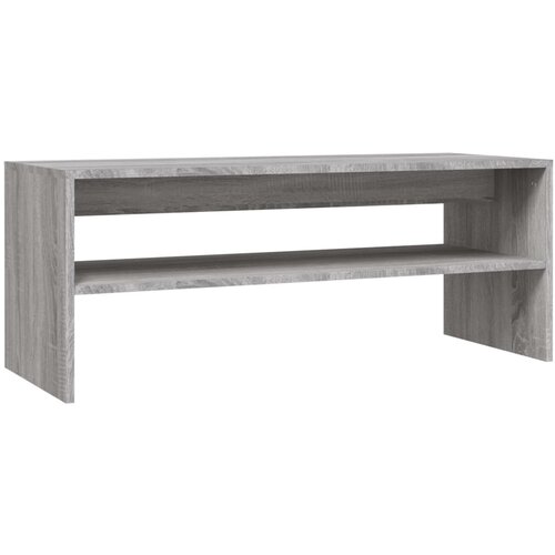 Maison Chic Klubska mizica - kavna mizica - Nizka mizica siva sonoma 100x40x40 cm inženirski les, (21752936) Cene