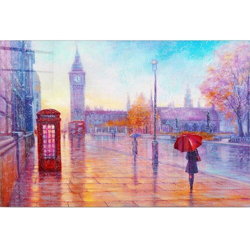 Wallity Steklena slika 100x70 cm London – Wallity Cene