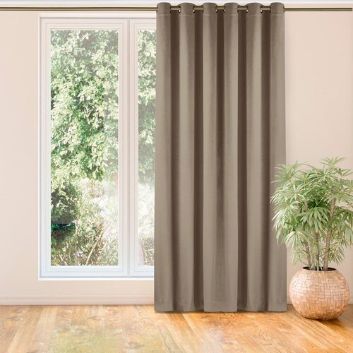  Curtain VILA color beige style classic golden gold metal eyelets velvet 400x225 HOMEDE Slike