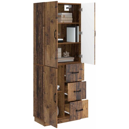  Set ormara 2 kom. Staro drvo Konstruirano drvo Smeđa 66 x 34,5 x 87 cm Slike
