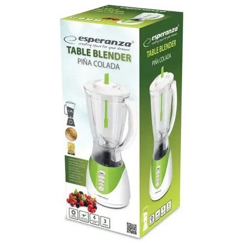 Esperanza PINA COLADA Blender 1,5 L &amp;ndash; 350 W, 3 Brzine, Turbo Funkcija Slike