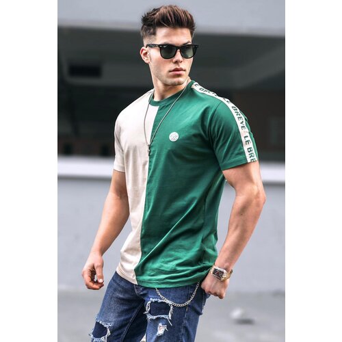 Madmext Men's Green Printed T-Shirt 5398 Slike