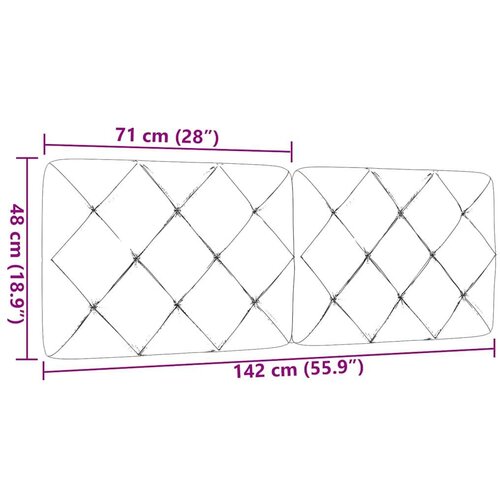 vidaXL Jastuk za uzglavlje krem 140 cm od tkanine Cijene