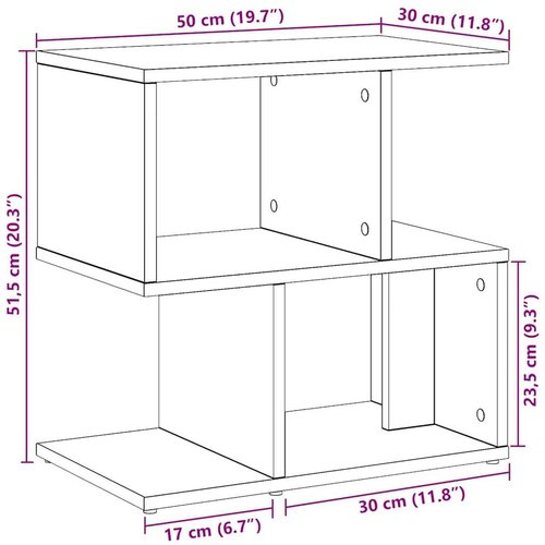 VidaXL Noćni ormarići 2 kom Artisan hrast 50x30x51,5 cm izrađeno drvo Slike