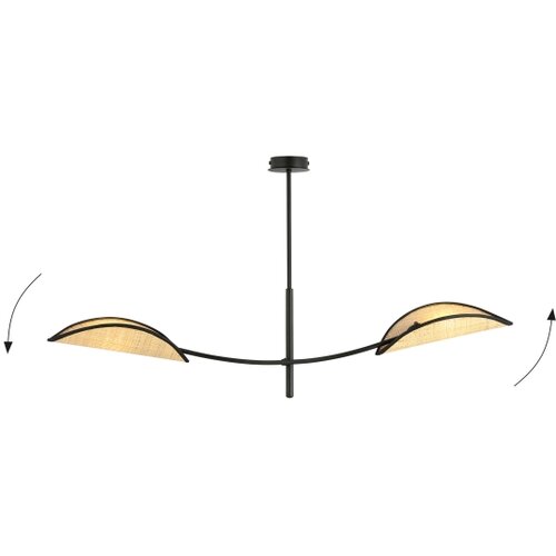  Luster na &amp;scaron;ipci LOTUS 2xE14/10W/230V crna/bež Slike