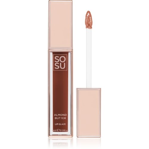 SOSU Cosmetics Satin Lip Glaze vlažilni sijaj za ustnice odtenek Almond Butter 6 ml Cene