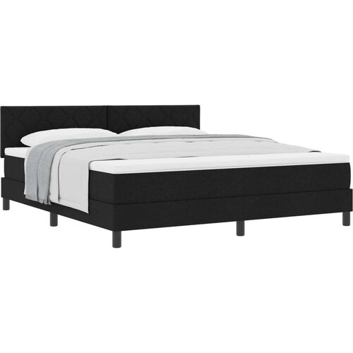  Krevet s podnicom i madracem Crna 180x200 cm Tkanina Cijene