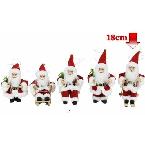  DEDA MRAZ SA SKIJAMA 18CM CRVENI Cene