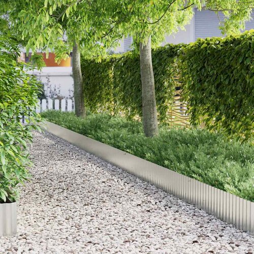  Rubovi Trave 1000 x 25 x 0,03 cm Pocinčani čelik Srebrna Cijene