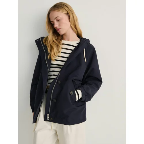 Reserved jakna s kapuco - mornarsko modra