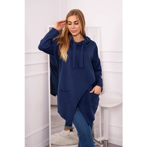 Kesi Tunic with clutch front Oversize jeans Slike