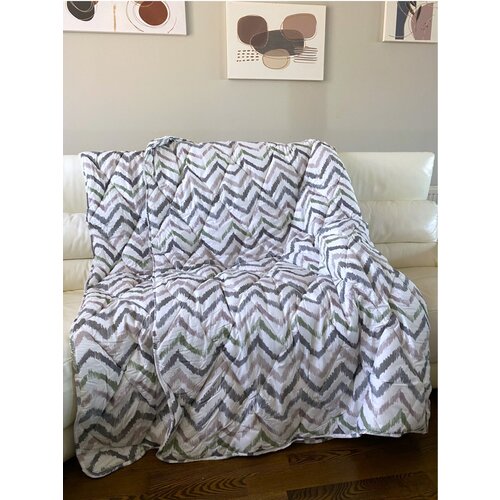 Set Jorgan, čaršav i 4 jastučnice Vogue D1, 240x260cm, Belo-sivi Slike
