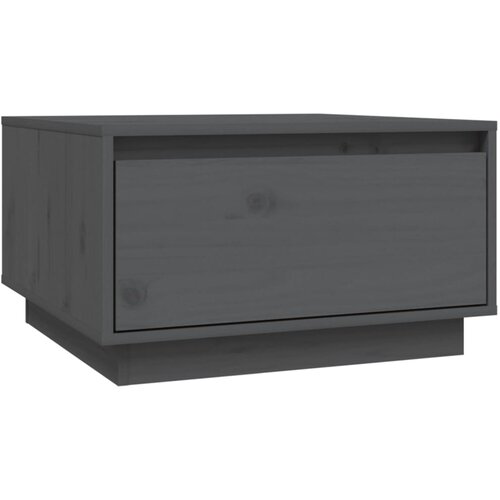 Maison Chic Klubska mizica - kavna mizica - Nizka mizica siva 55x56x32 cm trdna borovina, (21753355) Slike
