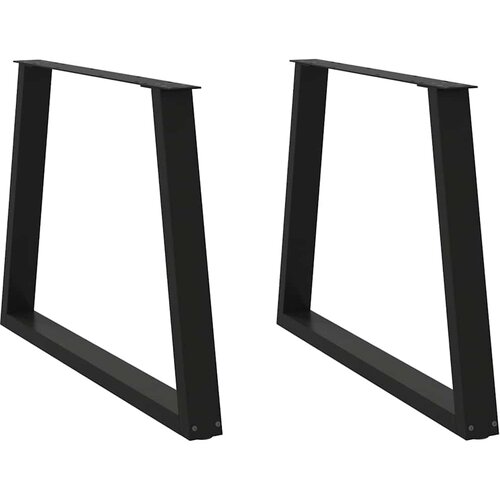 vidaXL noge jedilne mize v-oblika 2 kosa črna 90x(72-73,3) cm jeklo Cene