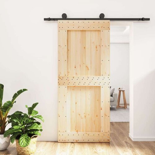  Klizna vrata s priborom za montažu 90 x 210 cm masivna borovina Cijene