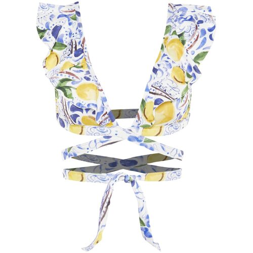 Trendyol Multicolored Waist Tie Detailed Bikini Top Cene